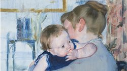 Baby in Dark Blue Suit, Looking Over His Mother's Shoulder, Circa 1889, © Cincinnati Art Museum