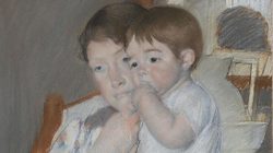 Femme et enfant devant une tablette où sont posés un broc et une cuvette, vers 1889, © RMN-Grand Palais (musée d'Orsay) / Hervé Lewan
