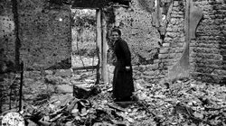 The bombing of towns in Normandy