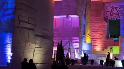 La salle d'expositions aux Carrières des Lumières