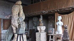 L'atelier de l'artiste avec ses sculptures © Musée Bourdelle