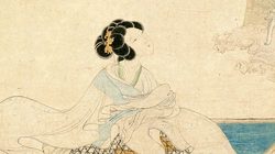 Musée Cernuschi - Exposition Temporaire - Femme parfumant ses manches (Détail), Chen Hongshou, encre et couleurs sur soie, 129,6 x 47,3 cm, Dynastie des Ming (XIVe s. - XVIIe s. apr. J.-C.), musée de Shanghai  © Musée de Shanghai